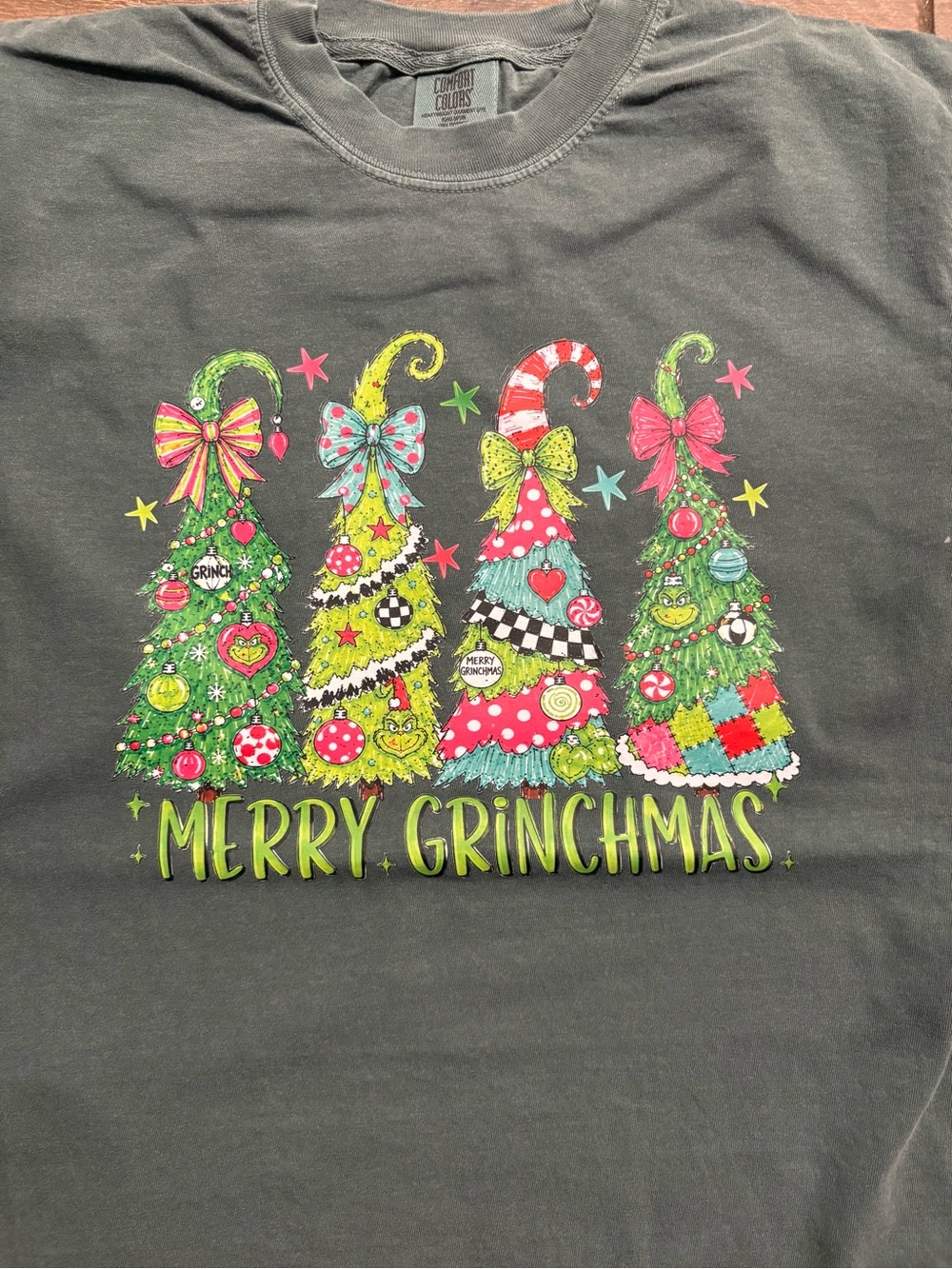Comfort Colors "Merry Grinchmas" Graphic Tee - Green